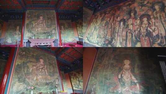 北京法海寺壁画视频素材高清在线视频素材下载