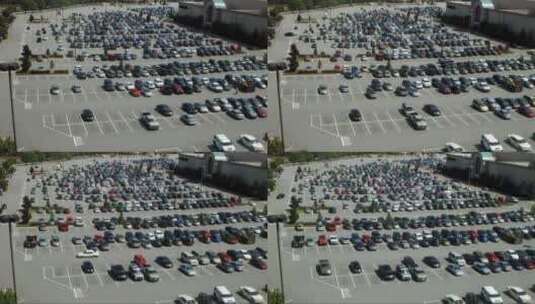 许多汽车在停车场停车或未停车高清在线视频素材下载