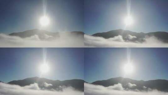 山峰云海自然风光高清在线视频素材下载