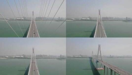 湛江海湾大桥航拍01高清在线视频素材下载
