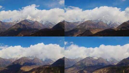 西藏 南迦巴瓦峰山峰雪域高原山峰4K高清在线视频素材下载