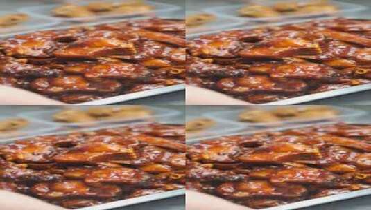 上海熏鱼 美食展示高清在线视频素材下载