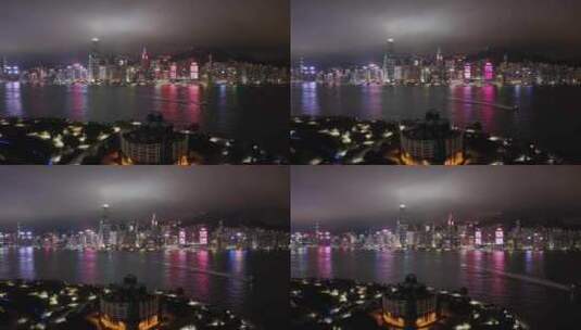 香港维多利亚夜景高清在线视频素材下载