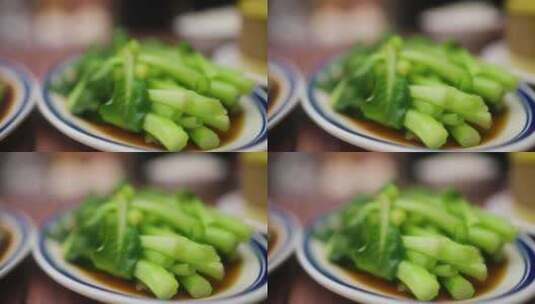 茶餐厅芥蓝菜高清在线视频素材下载