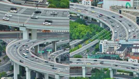 上海市黄浦区黄浦江南浦大桥桥梁汽车车辆车高清在线视频素材下载