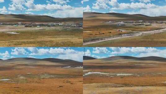 进西藏沿途的风景村落高清在线视频素材下载