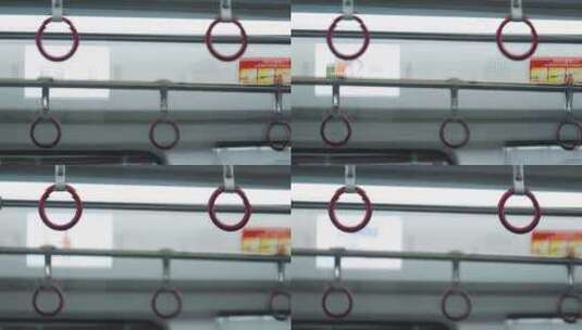 中国重庆轨道交通地铁行驶中的内景高清在线视频素材下载