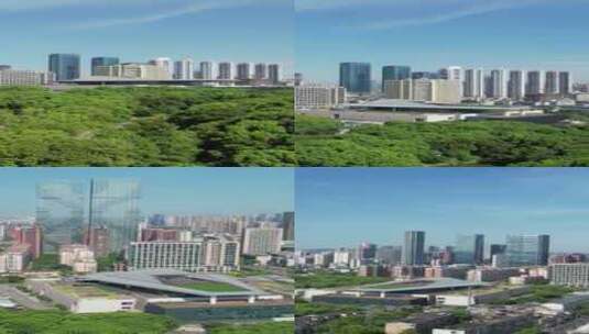 竖屏合集-湖南省长沙市湘江城市风光航拍高清在线视频素材下载