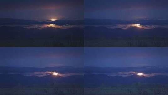 月亮 黎明高清在线视频素材下载