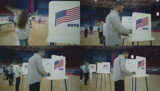 美国选举投票现场【4K】高清在线视频素材下载