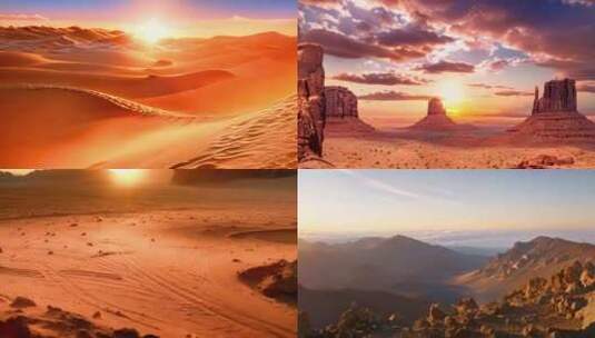 沙漠荒漠高清在线视频素材下载