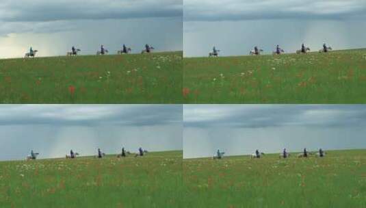草原上的乌兰牧骑高清在线视频素材下载