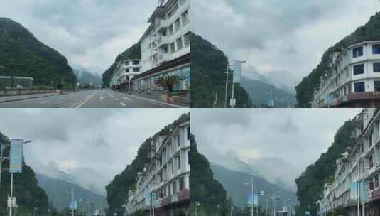 318国道沿途风景 山川河流绿树高清在线视频素材下载