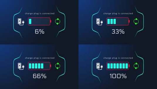 电动汽车电池指示灯充电技术高清在线视频素材下载