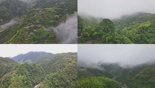 雨中航怕山景高清在线视频素材下载