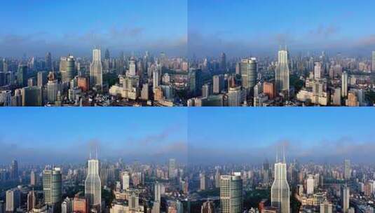 上海城市建筑鸟瞰全景高清在线视频素材下载