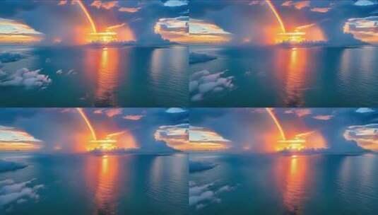 「有版权」航拍大海山川瀑布河流彩虹4K高清在线视频素材下载