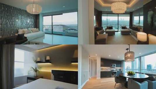 现代风格卧室室内场景高清在线视频素材下载