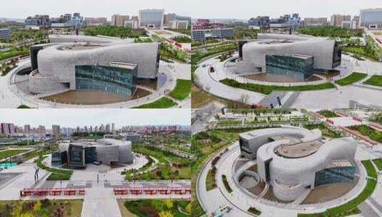 现代建筑俯瞰全景高清在线视频素材下载