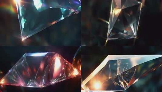 透明钻石水晶石晶体特写素材合集高清在线视频素材下载