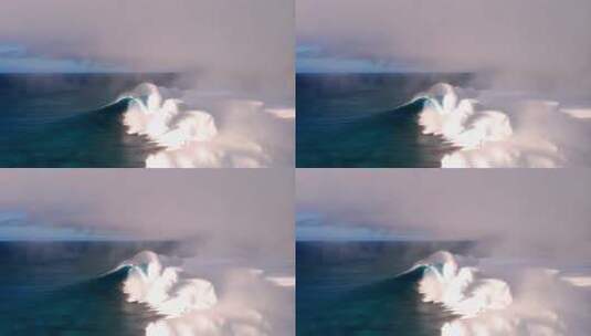 海上汹涌海浪全景高清在线视频素材下载