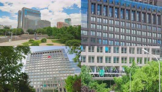 农业银行总部高清在线视频素材下载