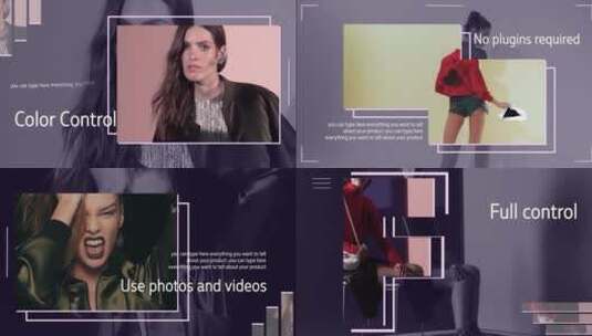 时尚动态模特时装秀展示图文介绍AE模板高清AE视频素材下载