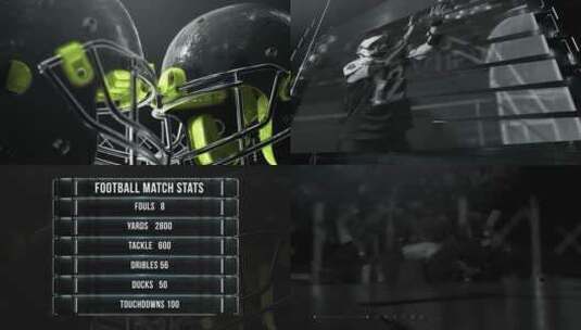 美式橄榄球运动比赛节目宣传AE模板高清AE视频素材下载