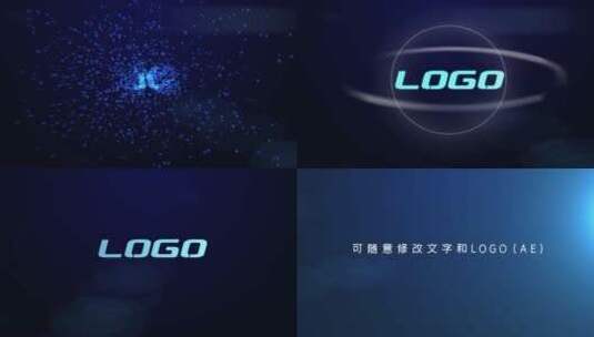 logo粒子汇聚片头AE模板高清AE视频素材下载