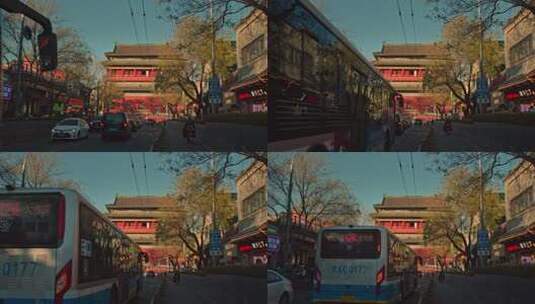 秋天的北京鼓楼 北京人文高清在线视频素材下载