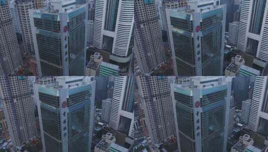 中国农业银行大楼航拍高清在线视频素材下载