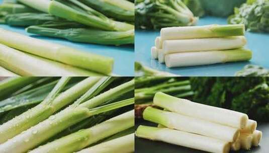 新鲜大葱微距特写素材高清在线视频素材下载