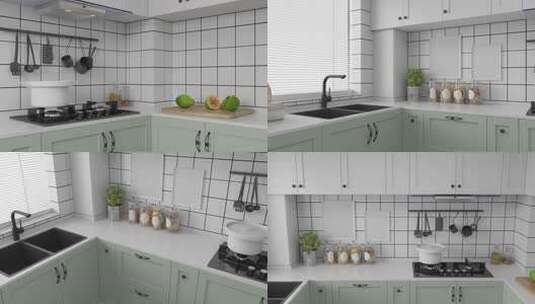 北欧家居厨房空镜合集高清在线视频素材下载