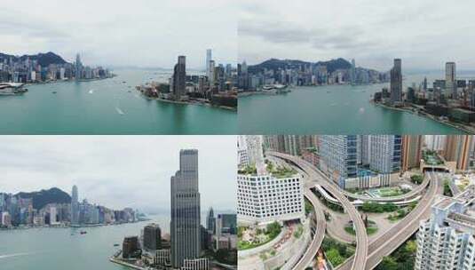 香港维多利亚港多段素材高清在线视频素材下载