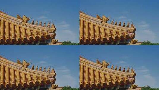 故宫宫殿屋脊兽0258高清在线视频素材下载