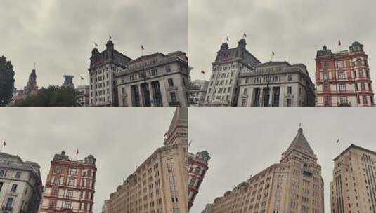 上海外滩建筑风景高清在线视频素材下载