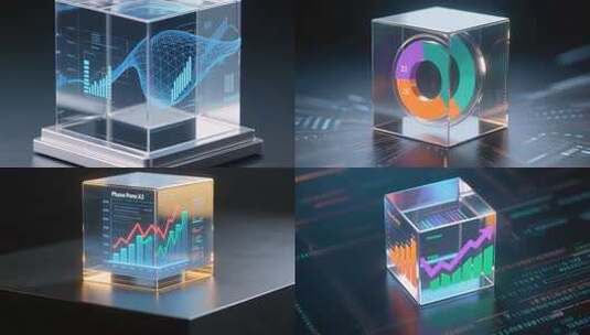 未来金融科技数据分析 AI数字化大模型高清在线视频素材下载