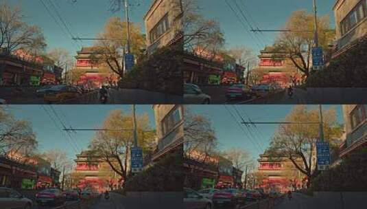 秋天的北京鼓楼 北京人文高清在线视频素材下载