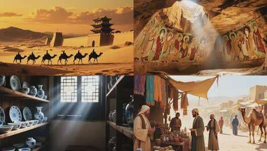 沙漠风情节庆商品展示高清在线视频素材下载