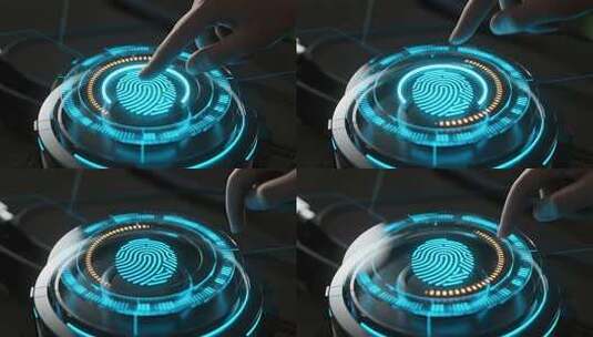 指纹识别信息安全科技视频高清在线视频素材下载
