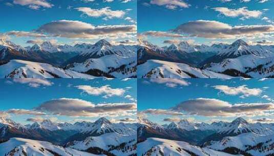 雪山自然风光全景高清在线视频素材下载