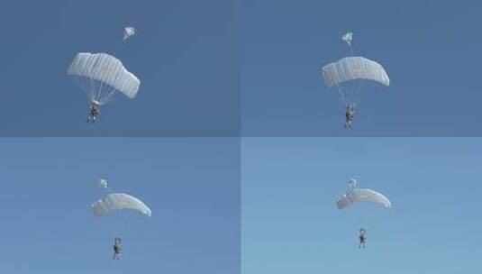 2025长春航展空军伞兵跳伞表演4倍慢镜高清在线视频素材下载
