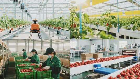 生态农产品智能农业农村科技蔬菜大棚高清在线视频素材下载