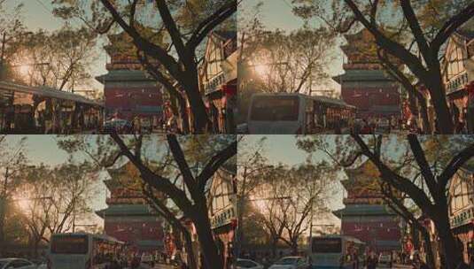 秋天的北京鼓楼 北京人文高清在线视频素材下载