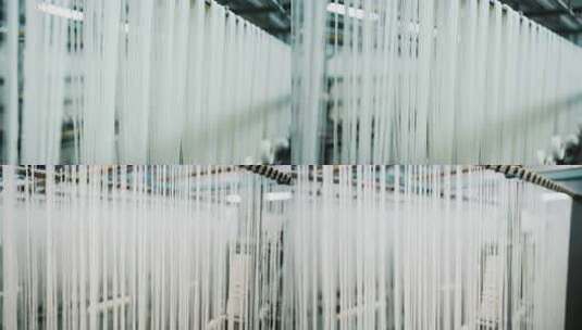 纺织工厂丝线生产画面高清在线视频素材下载