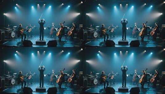 乐队舞台演奏素材高清在线视频素材下载