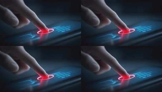 指尖轻触未来科技智能触控屏幕高清在线视频素材下载