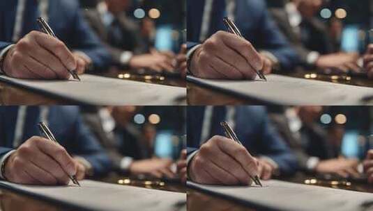 商务合作商务人士商务签约商务握手商务办公高清在线视频素材下载