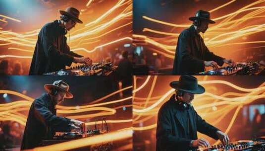 酒吧DJ打碟场景高清在线视频素材下载