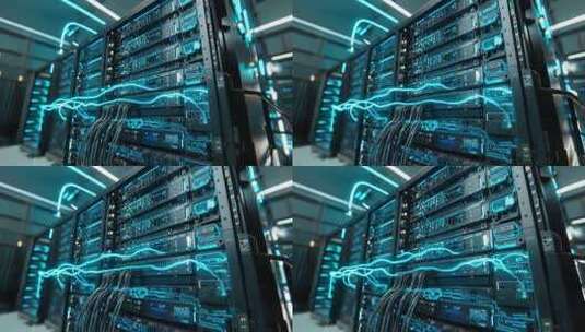 服务器机房科技感场景高清在线视频素材下载